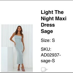 Hello Molly Sage green maxi dress size US 4